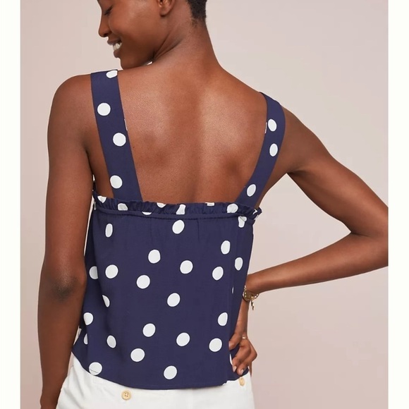 Maeve Polka Dot Swing Top in size 14, NWT, adjustable straps, can cross or not - Picture 3 of 7